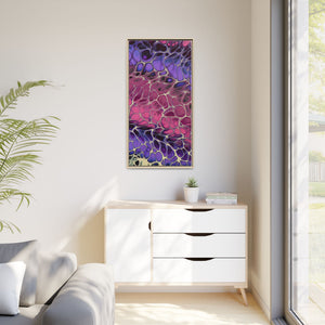 Bespattered Facade Fluid Art Abstract Painting Framed Canvas Art Print | 4 Frame Colors | Multiple Sizes