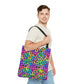 Bespattered Facade Candy Coated Neon Leopard Eco-Friendly Carryall Tote Bag