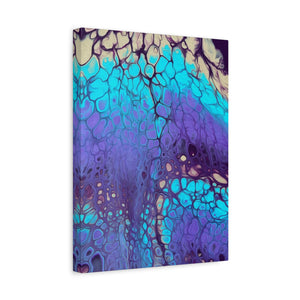Bespattered Facade Fluid Art Abstract Painting Stretched Matte Canvas Art Prints | Multiple Sizes