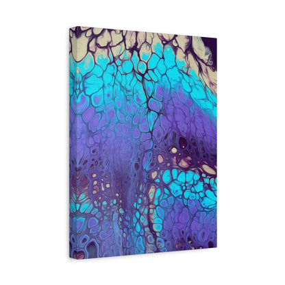 Bespattered Facade Fluid Art Abstract Painting Stretched Matte Canvas Art Prints | Multiple Sizes