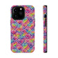 Bespattered Facade Rainbow Graffiti Hearts Impact-Resistant Case