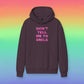 Glitter Print "Don't Tell Me To Smile" Oversized Fleece Hoodie