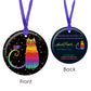 Laurel Burch Rainbow Cat Porcelain Keepsake Ornament – Flat Ceramic, Gift-Ready