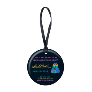Laurel Burch Wishing Love Porcelain Keepsake Ornament – Flat Ceramic, Gift-Ready