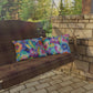 Bespattered Facade Colorful Flowers UV-Resistant Outdoor Pillows | 4 Sizes