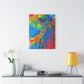 Bespattered Facade Fluid Art Abstract Painting Stretched Matte Canvas Art Prints | Multiple Sizes