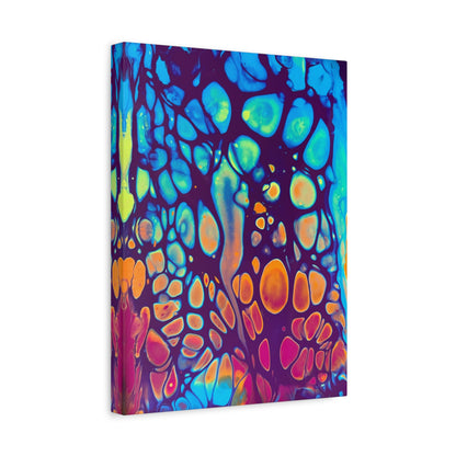 Bespattered Facade Fluid Art Abstract Painting Stretched Matte Canvas Art Prints | Multiple Sizes