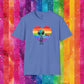 Bespattered Facade Rainbow Extraterrestrial Pride Unisex Softstyle T-Shirt
