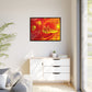 Bespattered Facade Flamin' Hot Framed Canvas Art Print | 3 Frame Colors | Multiple Sizes