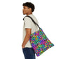 Bespattered Facade Candy Coated Neon Leopard Adjustable Tote Bag | 2 Sizes