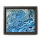 Bespattered Facade Blue Marble Framed Canvas Art Print | 3 Frame Colors | Multiple Sizes