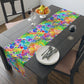 Bespattered Facade Rainbow Shapes Table Runner (2 sizes)