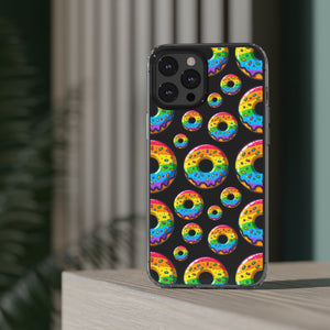 Bespattered Facade Rainbow Sprinkle Donut Clear Case