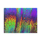 Bespattered Facade Neon Lava Stretched Matte Canvas Art Prints | Multiple Sizes
