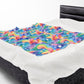 Bespattered Facade Rainbow Skies Velveteen Plush Blanket | 3 Sizes
