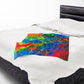 Bespattered Facade Rainbow Velveteen Plush Blanket | 3 Sizes