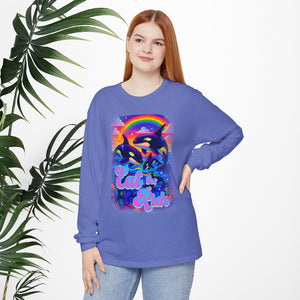 Bespattered Facade "Eat the Rich" Orcas 100% Cotton Comfort Colors Long-Sleeve Shirt