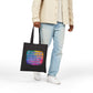 Bespattered Facade Rainbow "Cause a Scene" Canvas Tote Bag Reusable Carryall