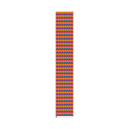 Bespattered Facade Rainbow Ink Circles Wrapping Paper | Three Sizes | Glossy or Matte