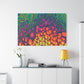 Bespattered Facade Neon Butterfly Stretched Matte Canvas Art Prints | Multiple Sizes