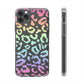 Bespattered Facade Pastel Rainbow Leopard Clear Case