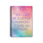 Bespattered Facade Rainbow "Treat Yourself" Spiral Notebook - Lined Pages