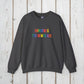 Bespattered Facade "Rainbow Is the New Black" Colorful Embroidered Crewneck Sweatshirt