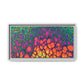 Bespattered Facade Neon Butterfly Framed Canvas Art Print | 3 Frame Colors | Multiple Sizes