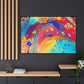 Bespattered Facade Rainbow Galaxy Framed Canvas Art Print | 3 Frame Colors | Multiple Sizes