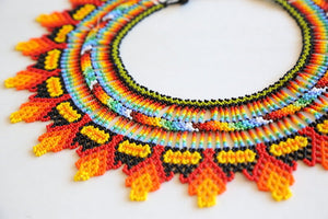 Embera Necklace Collar Flame