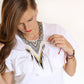 Embera Necklace Fringe Ink