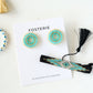 Turquoise Beaded Circle Earring