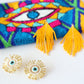 Burst Earring White