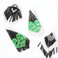 Black Monstera Earrings