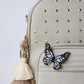 Butterfly White Embera Pin