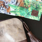 Brown Snakeskin Clutch