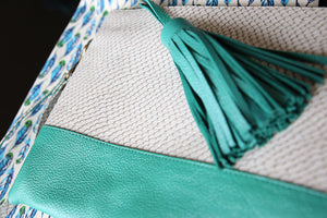 Pearl Snakeskin Clutch