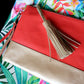 Coral Champagne Clutch