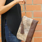 Brown Snakeskin Clutch