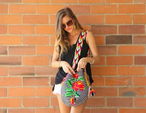 Flores Mochila Blanco
