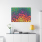 Bespattered Facade Neon Butterfly Stretched Matte Canvas Art Prints | Multiple Sizes