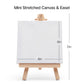 Mini Stretched Canvas with Wood Easels – 4" x 4" (8 Pack)