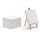 Mini Stretched Canvas with Wood Easels – 3" x 3" (8 Pack)