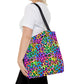 Bespattered Facade Candy Coated Neon Leopard Eco-Friendly Carryall Tote Bag