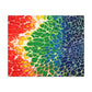 Bespattered Facade Rainbow Seaside Stretched Matte Canvas Art Prints | Multiple Sizes