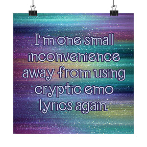 Bespattered Facade "Cryptic Emo Lyrics" Rainbow Giclée Archival Matte Paper Prints