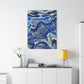 Bespattered Facade Fluid Art Abstract Painting Stretched Matte Canvas Art Prints | Multiple Sizes