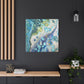 Bespattered Facade Fluid Art Abstract Painting Stretched Matte Canvas Art Prints | Multiple Sizes