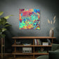 Bespattered Facade Fluid Art Abstract Painting Stretched Matte Canvas Art Prints | Multiple Sizes