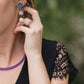 Ice Aqua Blue & Mint Green Moonglow Mini Tri Dot Drop Earrings